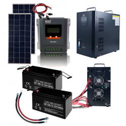 Gotowy zestaw solarny OFFGRID PANELE 800W SINUS 1000W / 230V KAMPER, DZIAŁKA